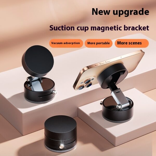 Foldable Magnetic Vacuum Car Phone Holder Foldable Suction Cup - Image 8