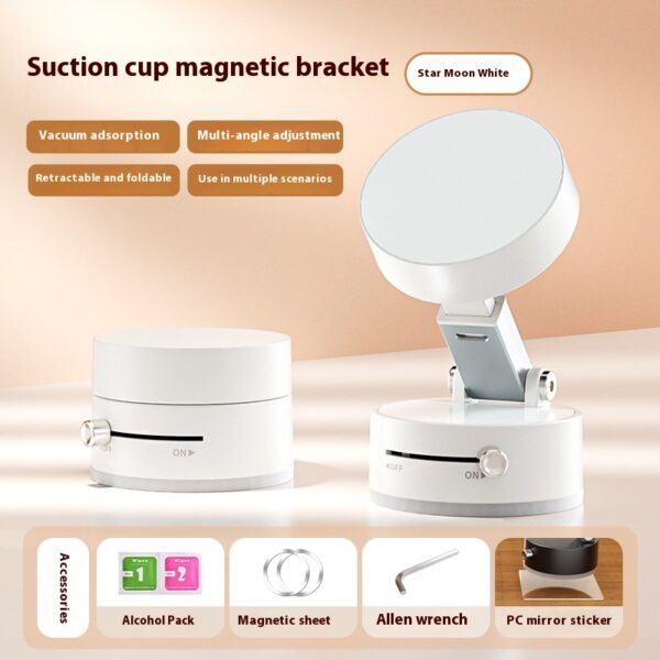 Foldable Magnetic Vacuum Car Phone Holder Foldable Suction Cup - Image 3