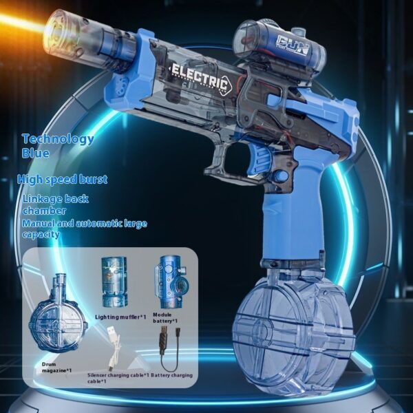 Fire Rat Electric Water Pistol Cool Light Full Automatic Water Spray Gun Summer Toy Sports Entertainment Children Gifts - Image 2